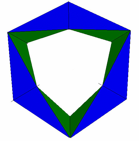Rotation of views of a phase  in inversion of cube 