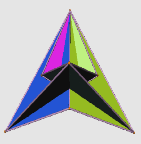 Crown polyhedra (2-fold to 20-fold) based on triangles 