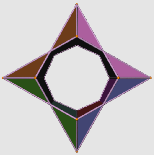 Animation of cyclic symmetry of star torus from 4-fold to 20-fold