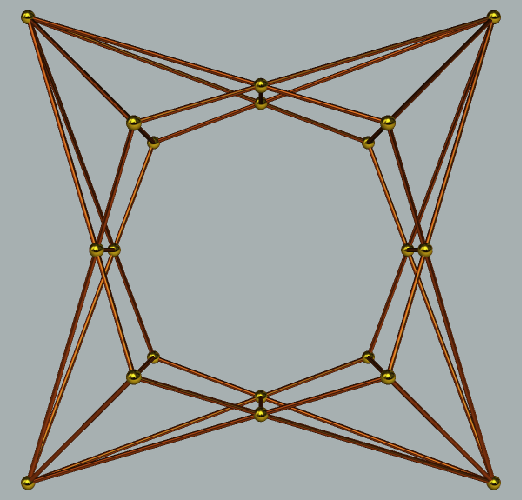 Sequence of stellations of dual of simplest torus a star torus