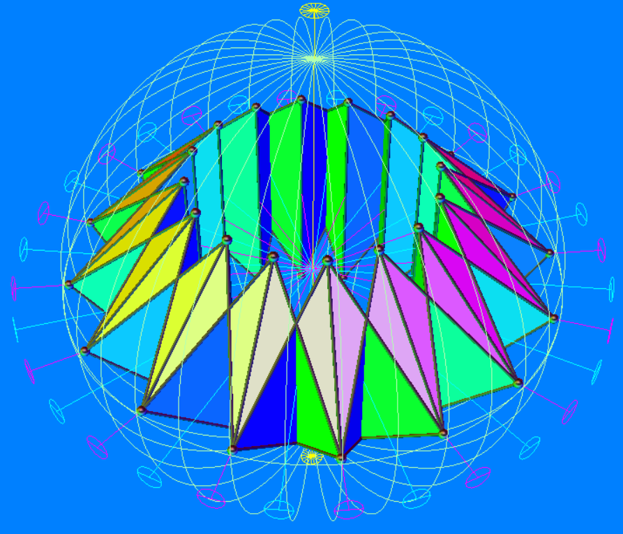 Pattern of 16-fold toroidal cyclic symmetry
