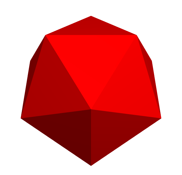 Morphing icosahedron by augmentation