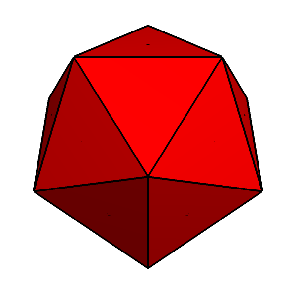Morphing icosahedron by sizing
