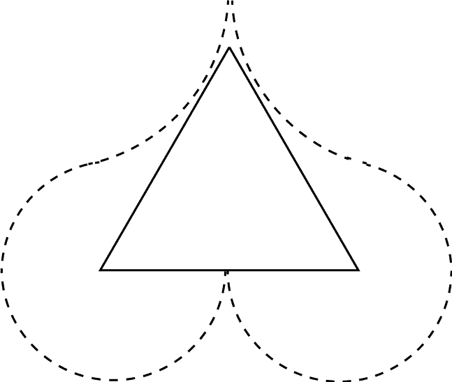 Triangle as approximation to heart symbol