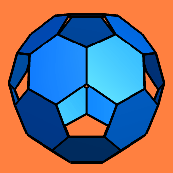 Animation of folded truncated icosahedron 