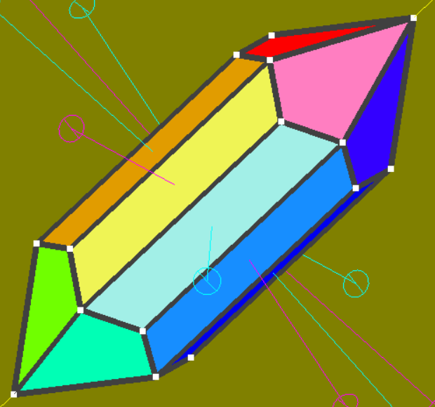 Dual of pentagonal gyrobicupola