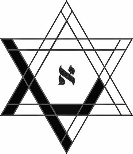 Animation of Hebrew alphabet on Star of David
