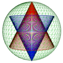 Exploration of 3D variant of symbols based on the hexagram 