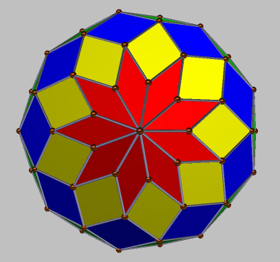 9-frequency zome  with 9-fold symmetry