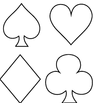 Playing card suit design