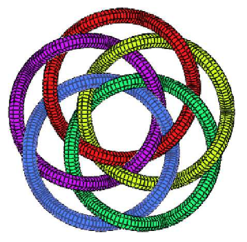 5-fold Borromean rings 