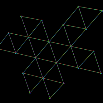 Animation of folding of icosahedron