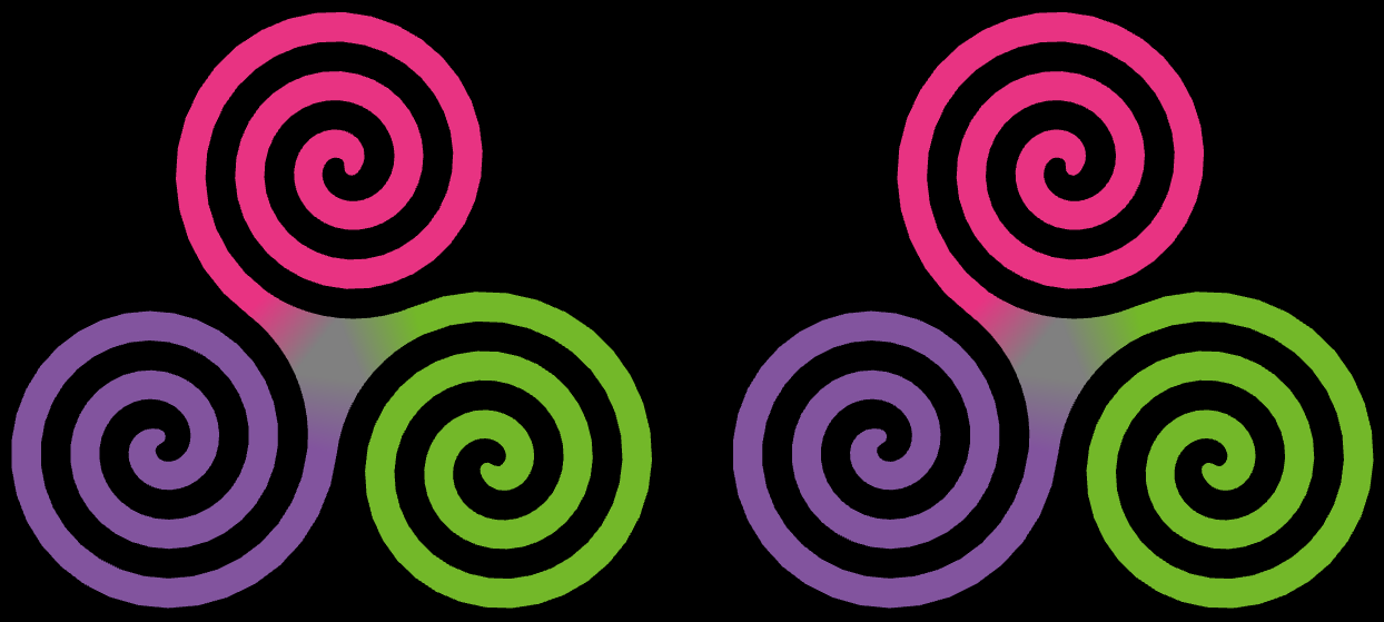  Phase in animation of transformation from double triskelion to triple helix