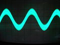 Characteristic oscilloscope pattern: Sum of a low-frequency and a high-frequency signal