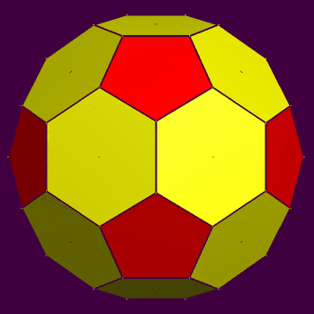 Morphing truncated icosahedron by sizing