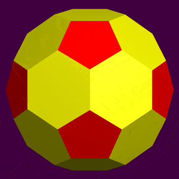 Morphing truncated icosahedron by truncation