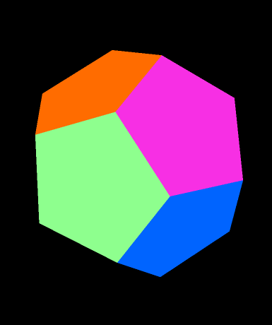 Animation of morphing between  dodecahedron and  icosahedron by sizing