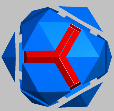 Pentakis dodecahedron by augmentation of dodecahedron