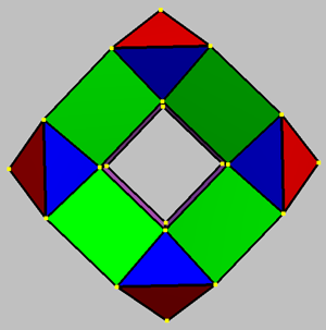 12-fold view  of drilled truncated cube