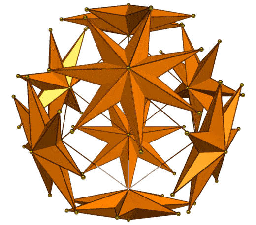 Cube configuring 8 9-vertex heptagrammic dipyramids