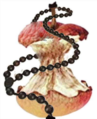 Combination of apple and rosary
