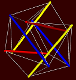 Icosahedron tensegrity