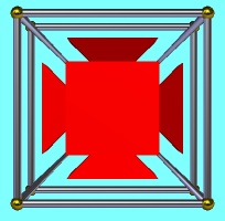 3D representations of 4D cube prism