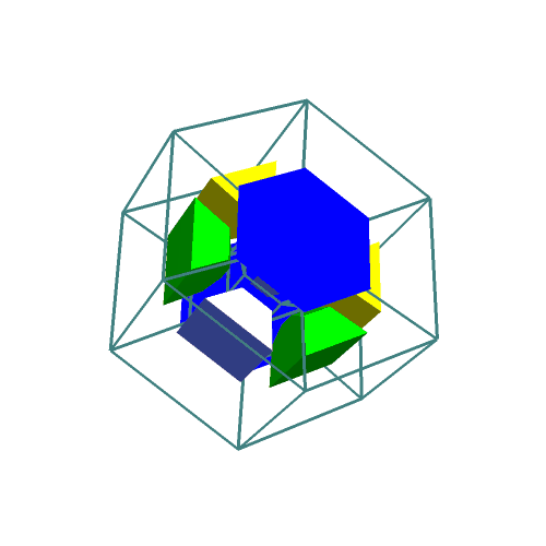 Experimental animation of Szilassi 3D question configuration into 4D 
