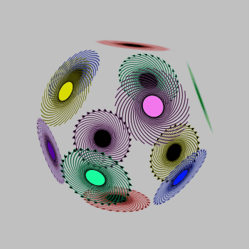 Animation of a '12-flower' dodecahedron 