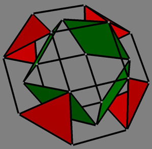 Drilled square bicupola of 48 edges