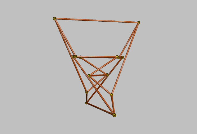Rotation of s wireframe Szilassi polyhedron