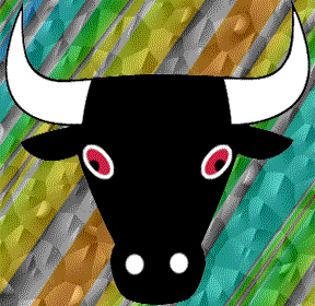 Bull horns indicative of the horns of a dilemma