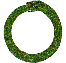 Adaptation of traditional symbol of Ouroboros 